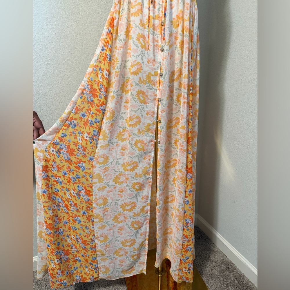 Free People Button Through Maxi Dress (Unlined and semi-sheer) - Picture 2 of 5